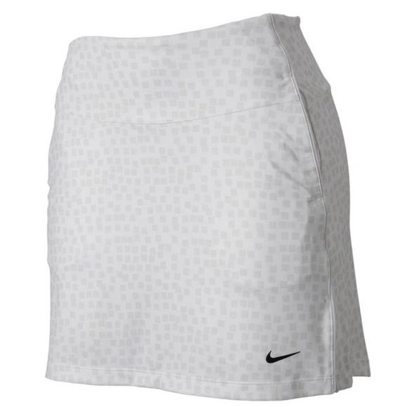 Nike Golf Womens Dri-FIT UV 17" Grid Print Skort Skirt White Size Large NWT - Picture 1 of 10